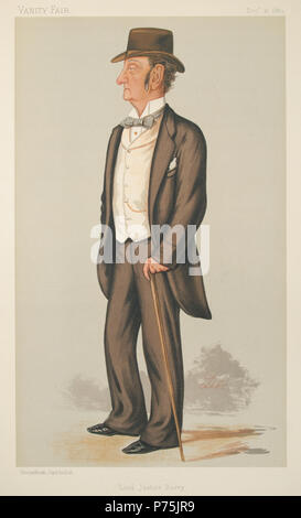 English: 'Lord Justice Barry'. Lithograph Dec. 21, 1889 15'x10.5'Vanity Fair portrait, Men of the Day No. 453. 1889 14 Charles Robert Barry, Vanity Fair, 1889-12-21 Stock Photo