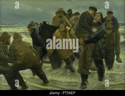 Mandskabet reddet A Crew 1894 161 Mandskabet reddet (Michael Ancher Photo - Alamy