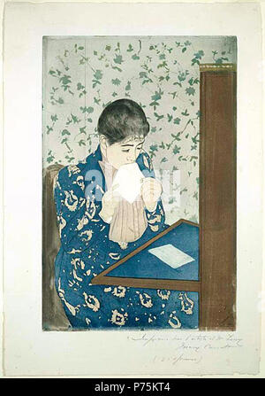 . The Letter  1890/1891 163 Mary Cassatt - The Letter Stock Photo