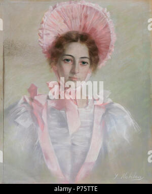 . Portrait of Alma Souvan  1896 and 1897 145 Ivana Kobilca - Alma Souvan Stock Photo
