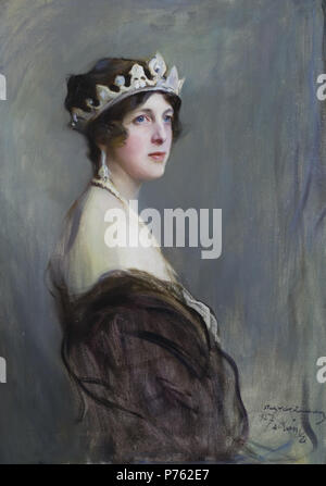 English: Edith Vane-Tempest-Stewart (née Chaplin), Marchioness of Londonderry (1878-1959) . 1927 189 Portrait of Edith Vane-Tempest-Stewart, Marchioness of Londonderry Stock Photo