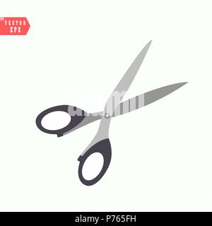 Scissors icon. Cutting scissors icon. Vector illustration. Isolated on white background. Web design element. eps10 Stock Vector