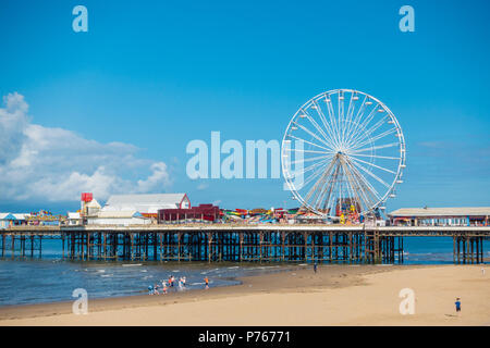 Central Pier in Blackpool, Lancashire. Stock Photo