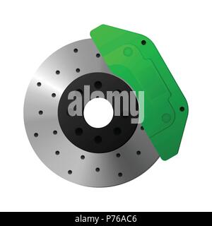 Brake disc, caliper Stock Vector