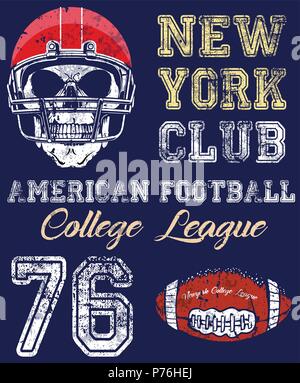 Football sport typography; t-shirt graphics; vectors Stock Vector