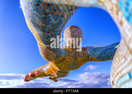 Venus and Cupid statue at Morecambe Stock Photo