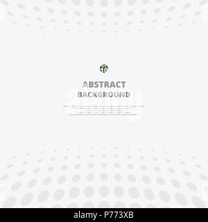Abstract of distort of gray dot pattern on white background, illustration vector eps10 Stock Vector