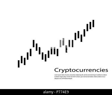 Graph of cryptocurrency. Graphics and analytics of cryptography. vector illustration Stock Vector