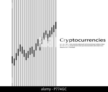 Graph of cryptocurrency. Graphics and analytics of cryptography. vector illustration Stock Vector