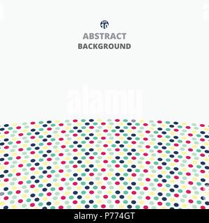 Abstract of colorful dot pattern distort background with copy space, illustration vector eps10 Stock Vector