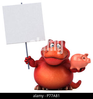 Fun dinosaur - 3D Illustration