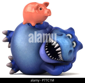 Fun dinosaur - 3D Illustration