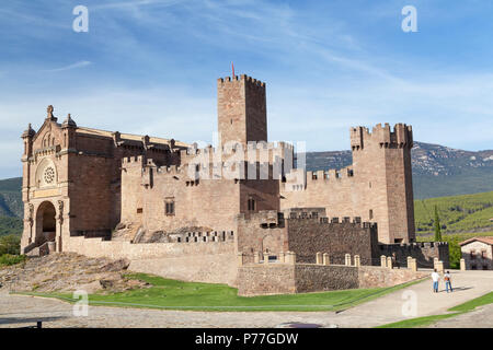 Spain, Javier, Castle of Xavier (Castillo de Javier). Built in the 10th century and famous for being the birthplace of Francis Xavier. Stock Photo