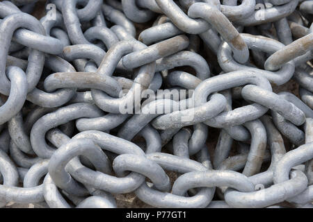 Abstract of thick rusty chain Stock Photo