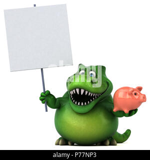 Fun dinosaur - 3D Illustration