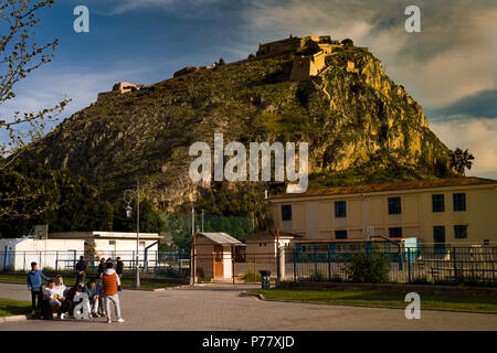 View to Palamidi fortress in Nafplio Greece Stock Photo