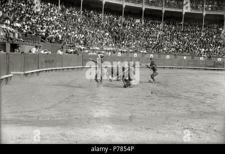 10 Becerrada benéfica para niños acogidos organizada por la sociedad Euskal Billera en la plaza de 'El Txofre' (18 de 20) - Fondo Car-Kutxa Fototeka Stock Photo