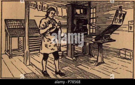 Benjamin Franklin as an apprentice Stock Photo - Alamy