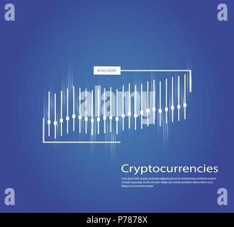 Graph of cryptocurrency. Graphics and analytics of cryptography. vector illustration Stock Vector