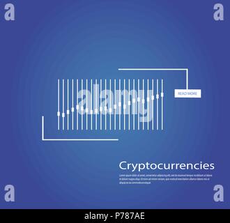 Graph of cryptocurrency. Graphics and analytics of cryptography. vector illustration Stock Vector
