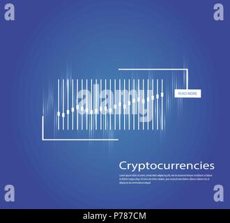 Graph of cryptocurrency. Graphics and analytics of cryptography. vector illustration Stock Vector