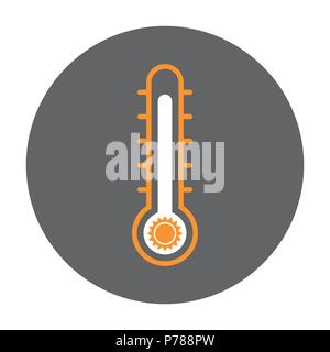 https://l450v.alamy.com/450v/p788pw/thermometer-with-sun-icon-on-black-circle-flat-iconic-vector-p788pw.jpg