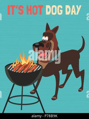 Hot dog concept Stock Vector