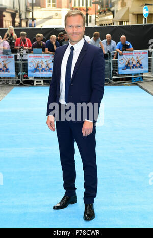 Christian Rubeck attending the Swimming with Men premiere held at Curzon Mayfair, London. Stock Photo