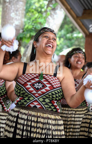 Maori kapa haka at Waitangi Day celebrations in Waitangi, New Zealand ...