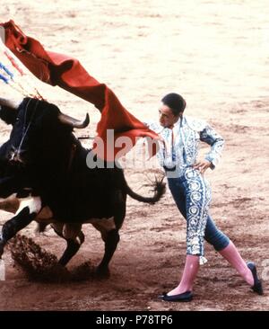 ATIENZAR , MARIBEL  MATADOR DE TOROS ESPAÑOLA. ALBACETE1959;. Stock Photo