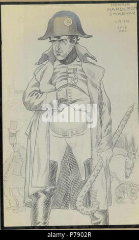 Hinko Smrekar as Napoleon self-caricature . 1915 30 Hinko Smrekar as Napoleon self-caricature Stock Photo