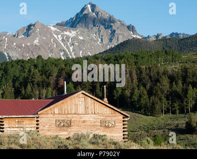 Cabin Life in the Beautiful Colorado Rockies Stock Photo