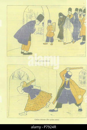 English: Molla Nasreddin magazine (on Azeri), published between 1906-1931 Top: Respect to the new bride. Bottom: After one month. from 1906 until 1917 45 Oskar Shmerling. New bride. Molla Nasreddin Stock Photo