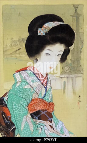 Painting 'Bijinga' by Yamakawa Shuho, Japan, depicting women in ...
