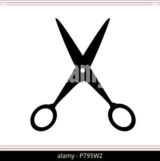 Scissors icon. Cutting scissors icon. Vector illustration. Isolated on white background. Web design element. Stock Vector