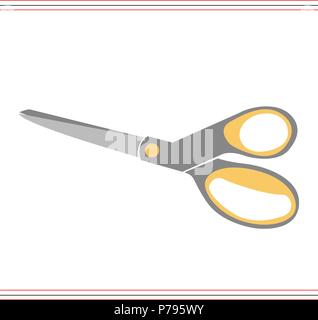 Scissors vector icon isolated on white background, Scissors logo concept Stock Vector