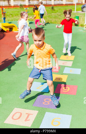 hopscotch hop skip jump game floor street urban traditional numbers ...