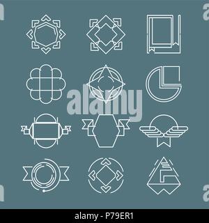 minimal geometric set figures vector illustration design Stock Vector