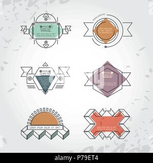 minimal geometric set figures vector illustration design Stock Vector