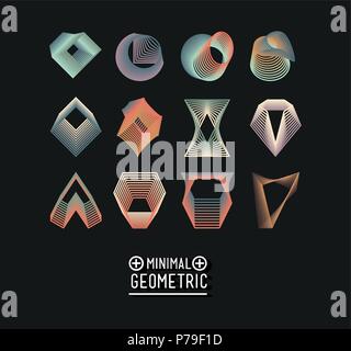 minimal geometric set figures vector illustration design Stock Vector