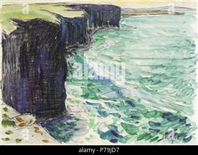 Work by Maxime Maufra . before 1918 55 Maufra - the-cliffs Stock Photo
