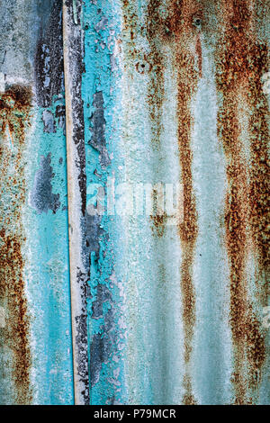 Rusty corrugated iron Stock Photo