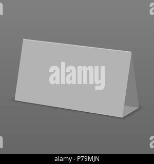 Blank White table Display Isolated. Paper Calendar Card Stock Vector