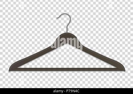 Realistic plastic clothes  hanger isolated Stock Vector