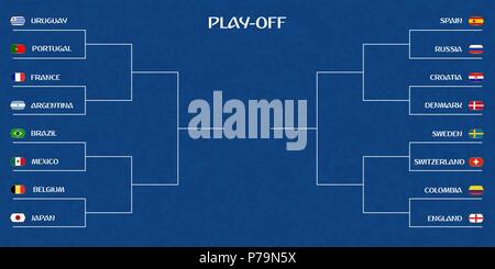 Football 2022 playoff match schedule. Tournament bracket. Football results  table, participating to the final championship knockout. vector illustratio  Stock Vector Image & Art - Alamy