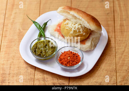 Vada Pav from Maharashtra, India Stock Photo