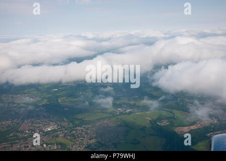 Cloud formation as viewed from an aircraft. Stock Photo