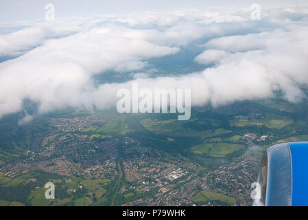 Cloud formation as viewed from an aircraft. Stock Photo