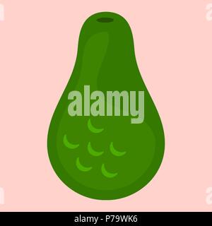 Avocado vector in a simple minimalism art style Stock Vector