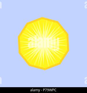 Pineapple fruit slice in a simple minimalism vector art style Stock Vector